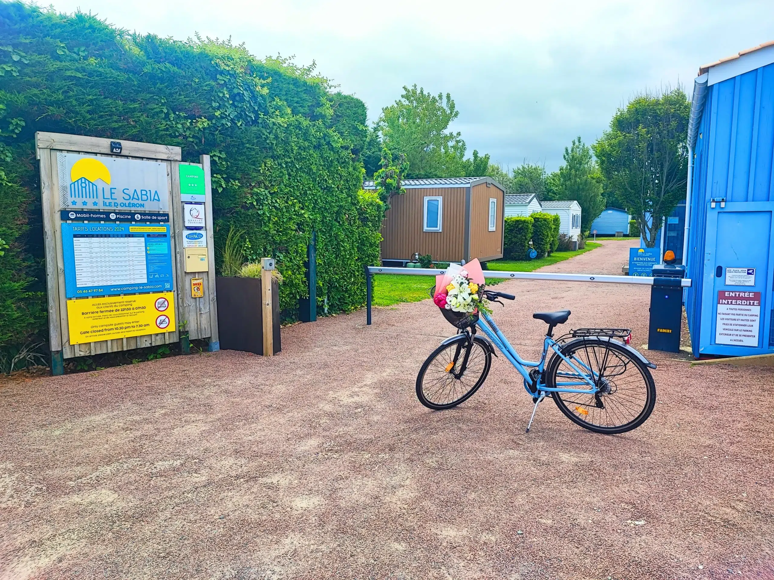 entrée du camping le sabia à l'ile d'oleron